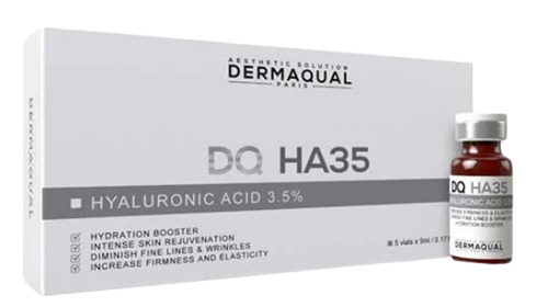 Dermaqual DQ HA35 melembapkan, meremajakan, dan menyamarkan kerutan, sekaligus menjaga kekencangan kulit wajah.