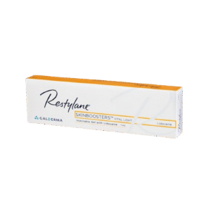 Restylane Vital Light skinbooster untuk kulit dewasa, diformulasikan untuk meningkatkan hidrasi, kekenyalan, dan elastisitas dari lapisan dermis dalam.